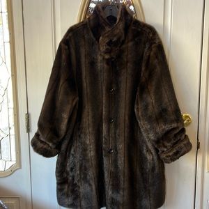 Fabulous Furs Reversible Faux Mink Jacket, Sz 2X